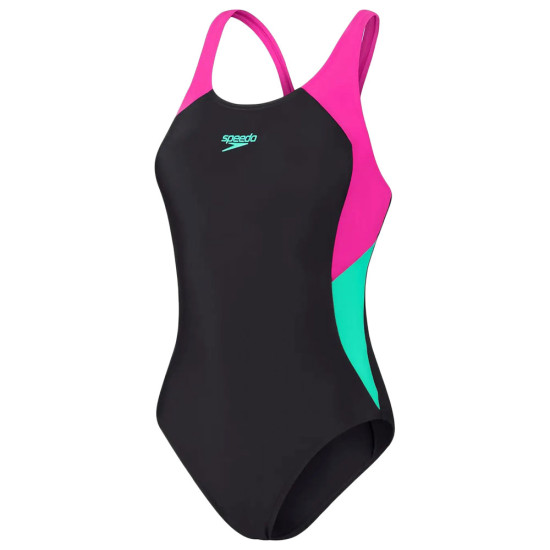 Speedo Γυναικείο ολόσωμο μαγιό Colourblock Splice Muscleback